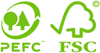 Sellos de certificación forestal PEFC y FSC