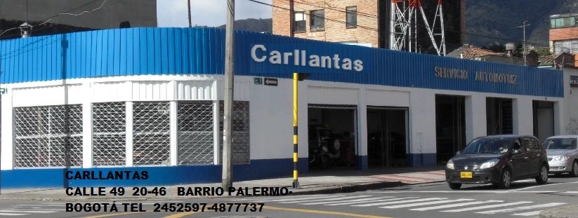 Fachada de Carllantas en la Calle 49, Bogotá