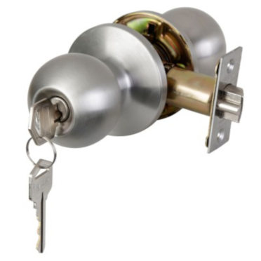 Pomo de puerta con cilindro de seguridad y llaves