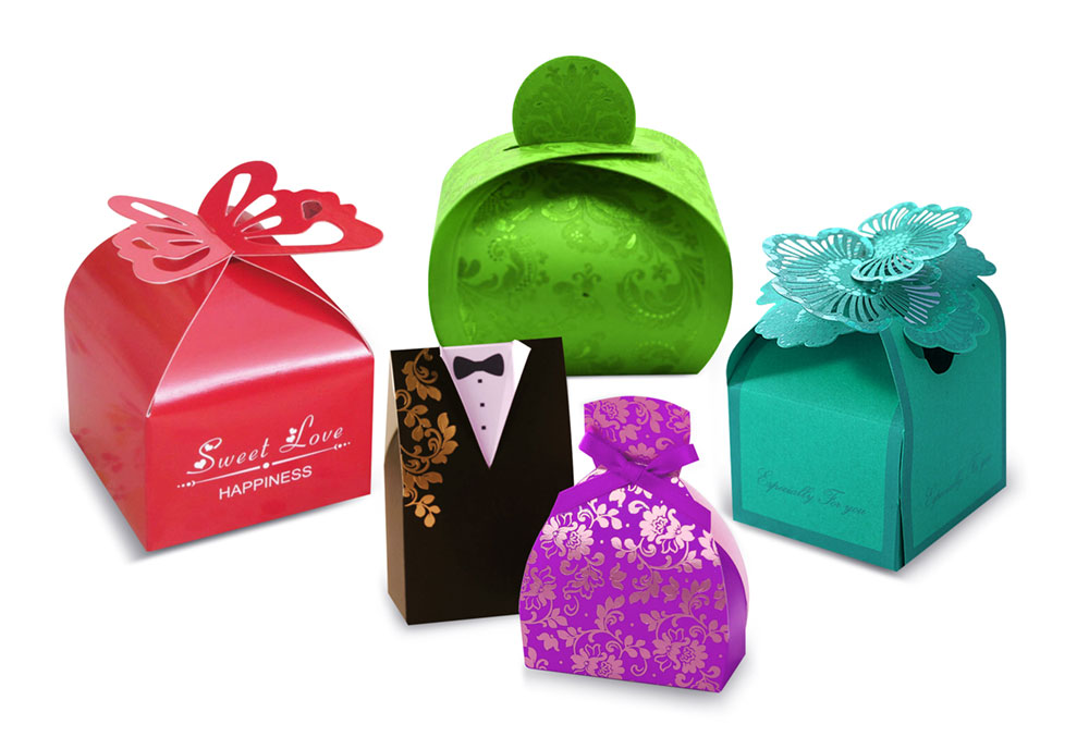 Cajas de regalo decorativas troqueladas