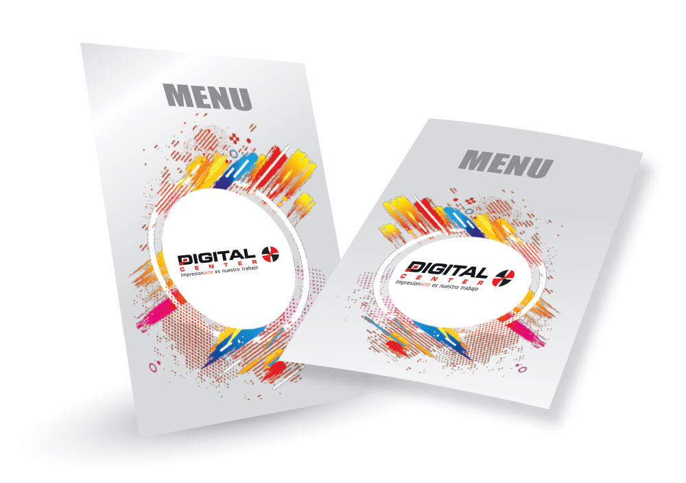 Menús impresos a color para restaurantes