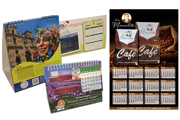 Calendarios de escritorio y de pared personalizados impresos por Elen Graphics
