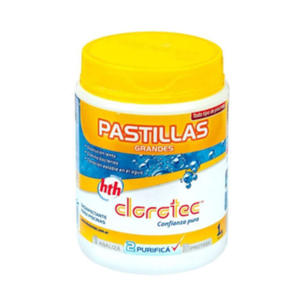 Pastillas multifunción Clorotec para cloración de piletas, 1 kilogramo