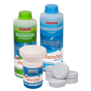 Combo especial Clorotec con productos de mantenimiento para pileta