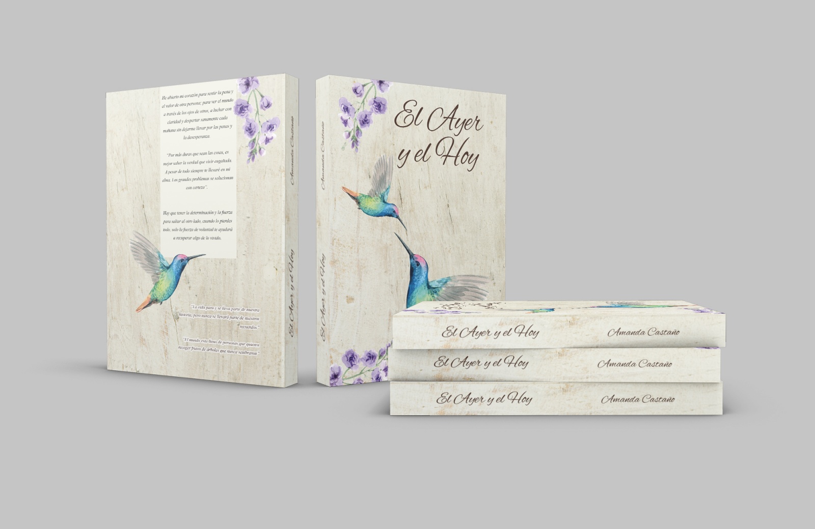 Libro de tapa dura impreso por Gráficas TJ, con cubierta ilustrada de colibríes