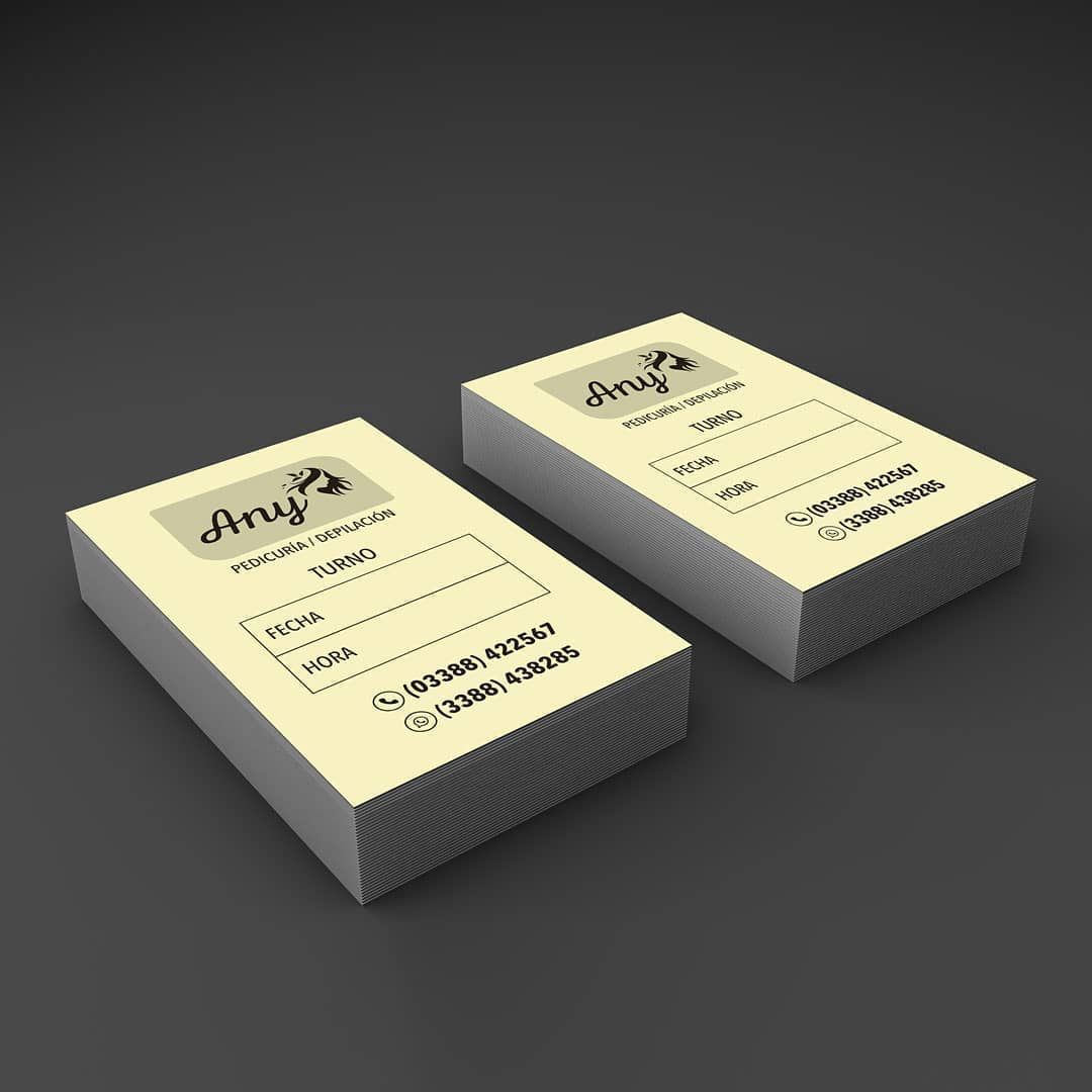 Tarjetas de turno personalizadas impresas por Impresiones S.A. para un comercio cliente