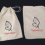 Bolsa de yute con logotipo impreso, ejemplo de artículo promocional ecológico de Impresos César