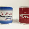 Tazas de cerámica personalizadas con logotipos de empresas, impresas por Impresos César