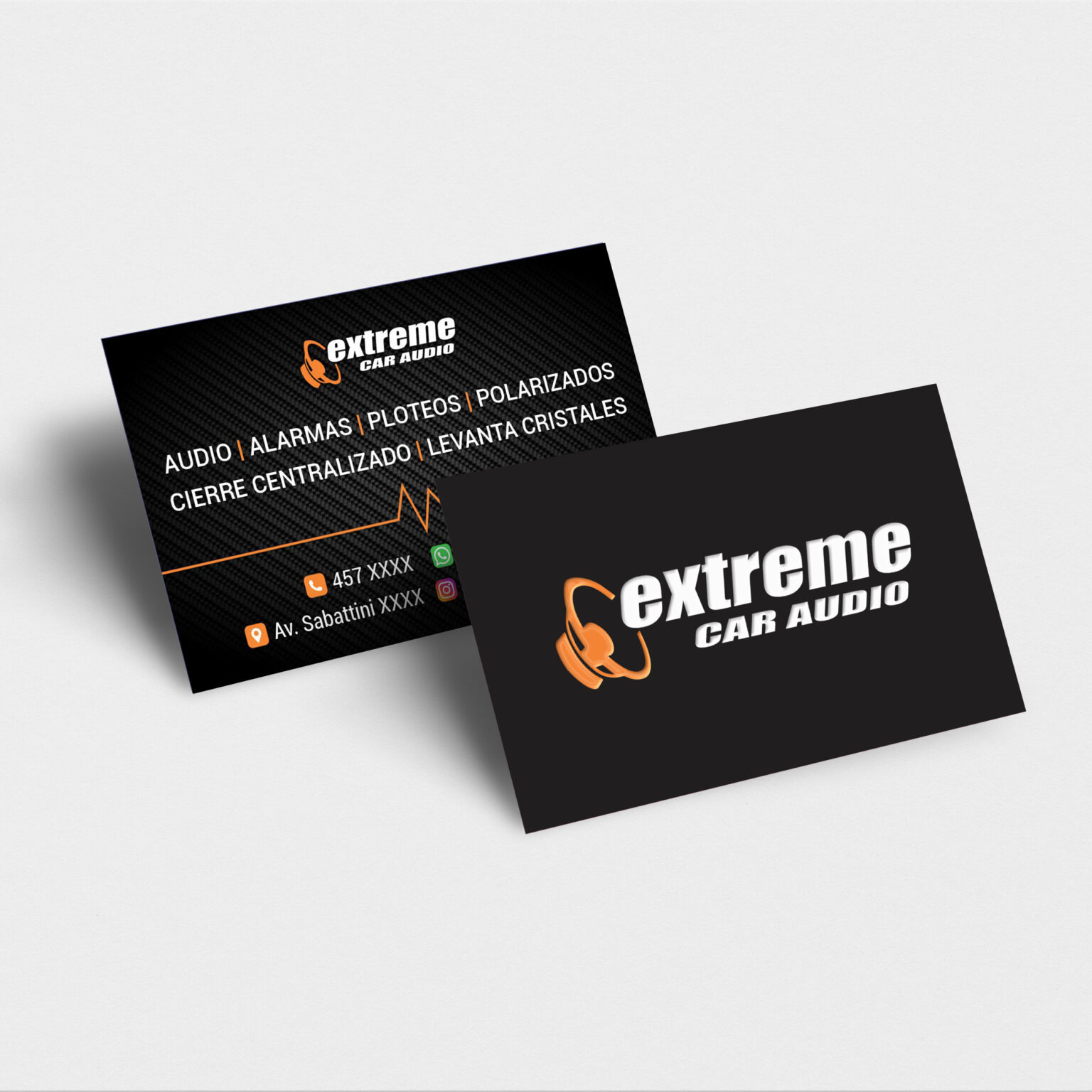 Tarjetas personales con laminado OPP impresas por Maxigráfica, ejemplo de terminación brillante