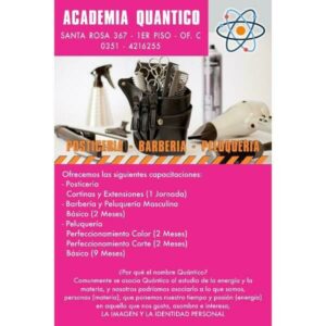 Flyer institucional para una academia de peluquería impreso por Maxigráfica