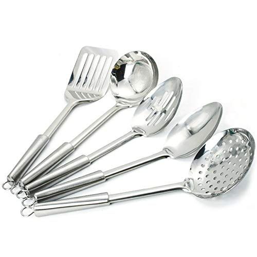 Cucharones y espátulas de acero inoxidable para cocina
