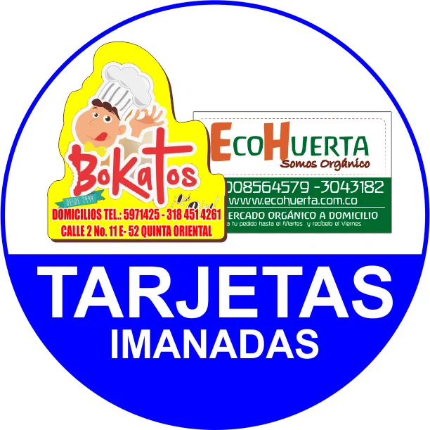 Tarjetas imantadas y material promocional a color impreso por Ofimax