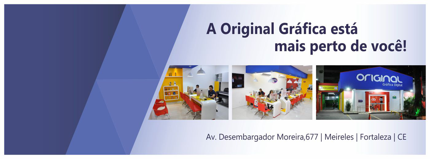 Unidade Original Gráfica Digital no Meireles, fachada e equipe de atendimento