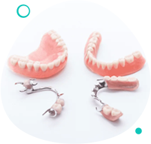 Prótese dentária confeccionada para pacientes da Orodental