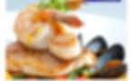 Plato de camarones y mariscos preparado en Sabor Costeño