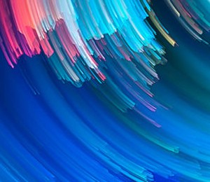 Muestra de impresión a color en tonos azules, ejemplo de gigantografía de Valdivia Gráfica